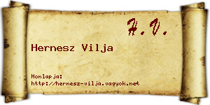 Hernesz Vilja névjegykártya
